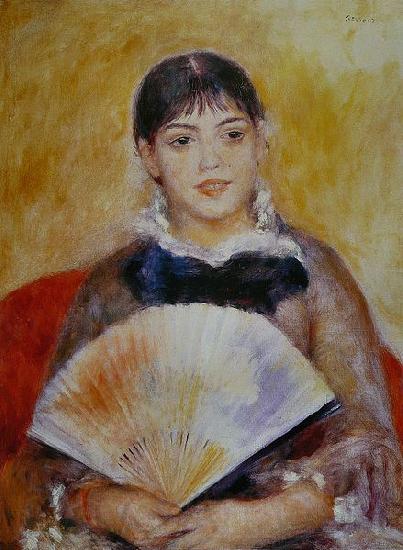 Pierre-Auguste Renoir Femme a l'eventail France oil painting art